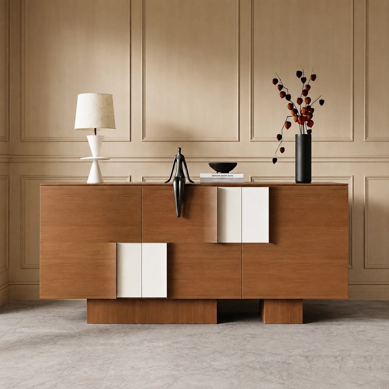 Modern Minimalist Storage Sideboard lifestyle 2