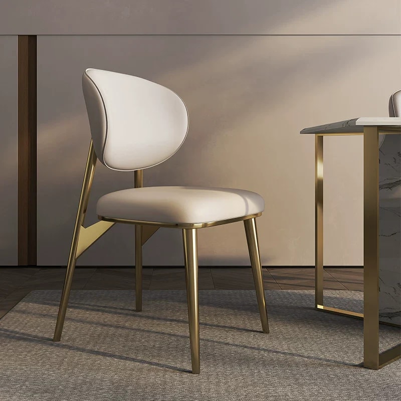 Minimalist Leather Dining Chair lifestyle 1