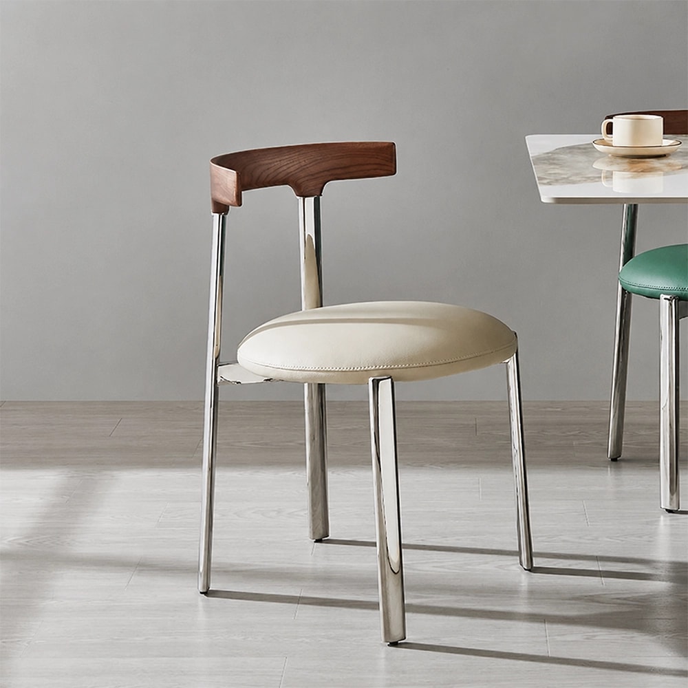Curved Leather Dining Chair lifestyle 3