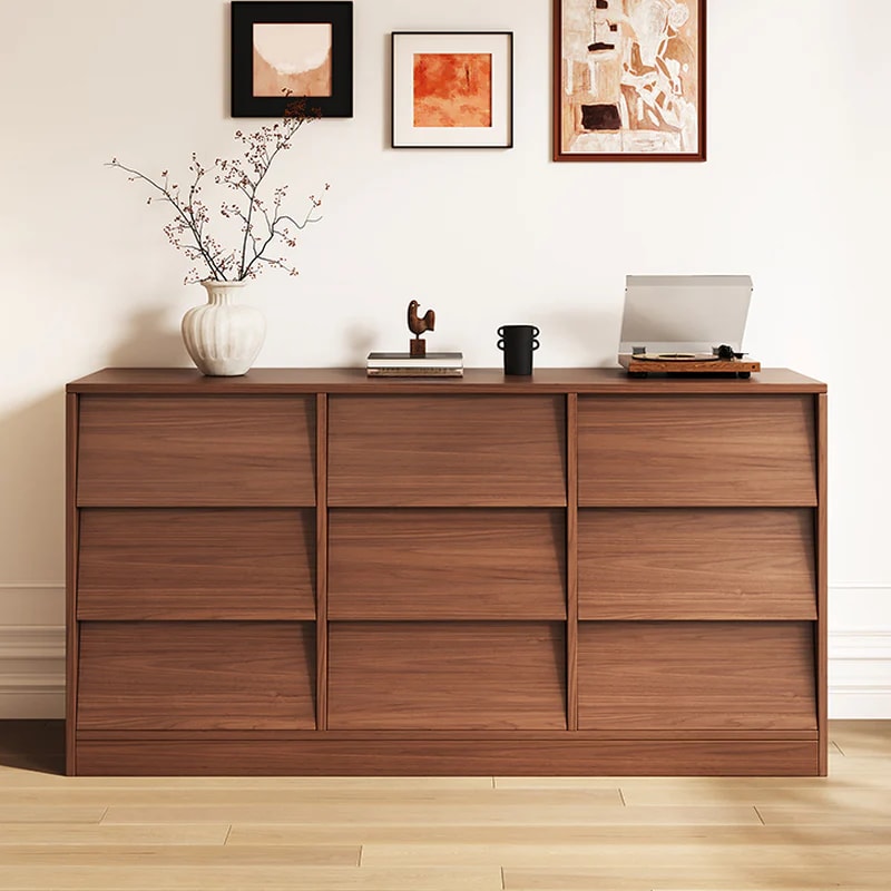Warm Brown Wood Storage Cabinet lifestyle 3