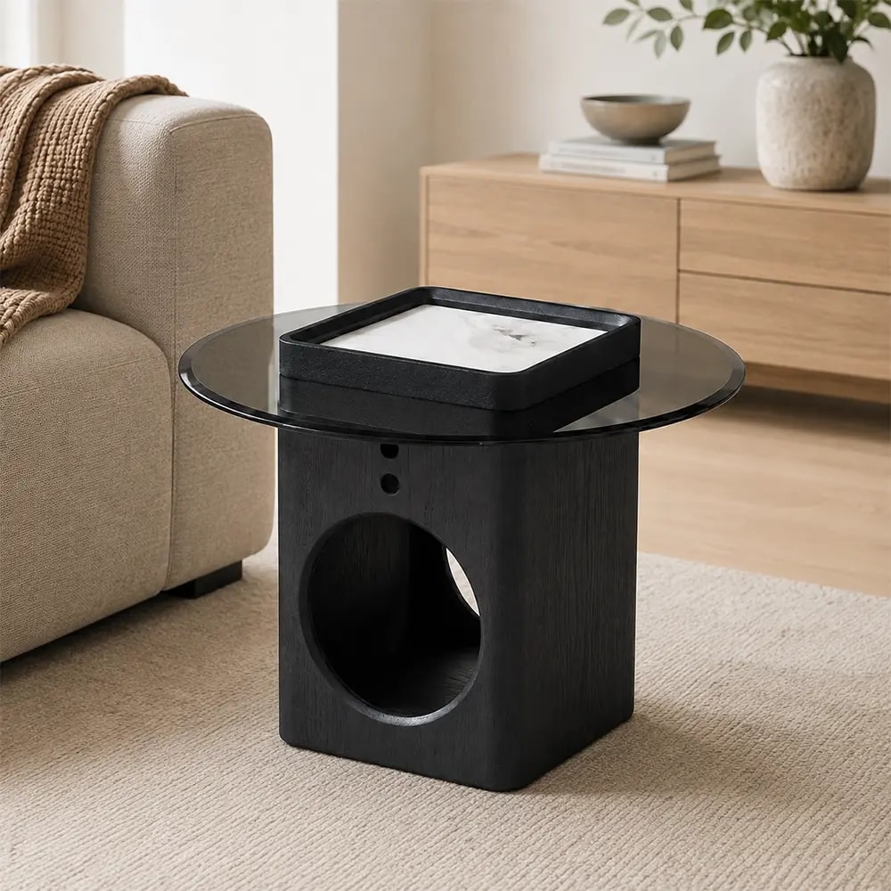 Wabi-Sabi Round Accent Table lifestyle 3