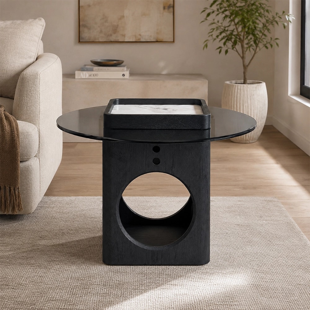 Wabi-Sabi Round Accent Table lifestyle 2