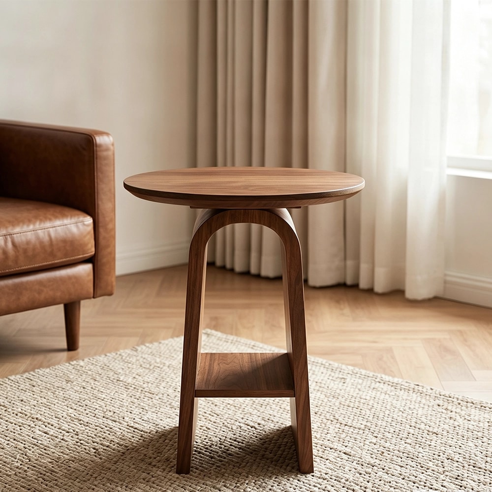 Mid-Century Solid Wood End Table lifestyle 1