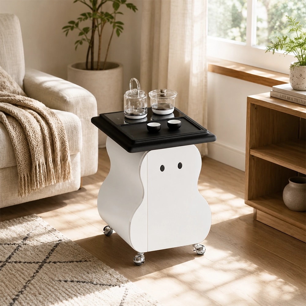 Sintered Stone Mobile Tea Table lifestyle 2