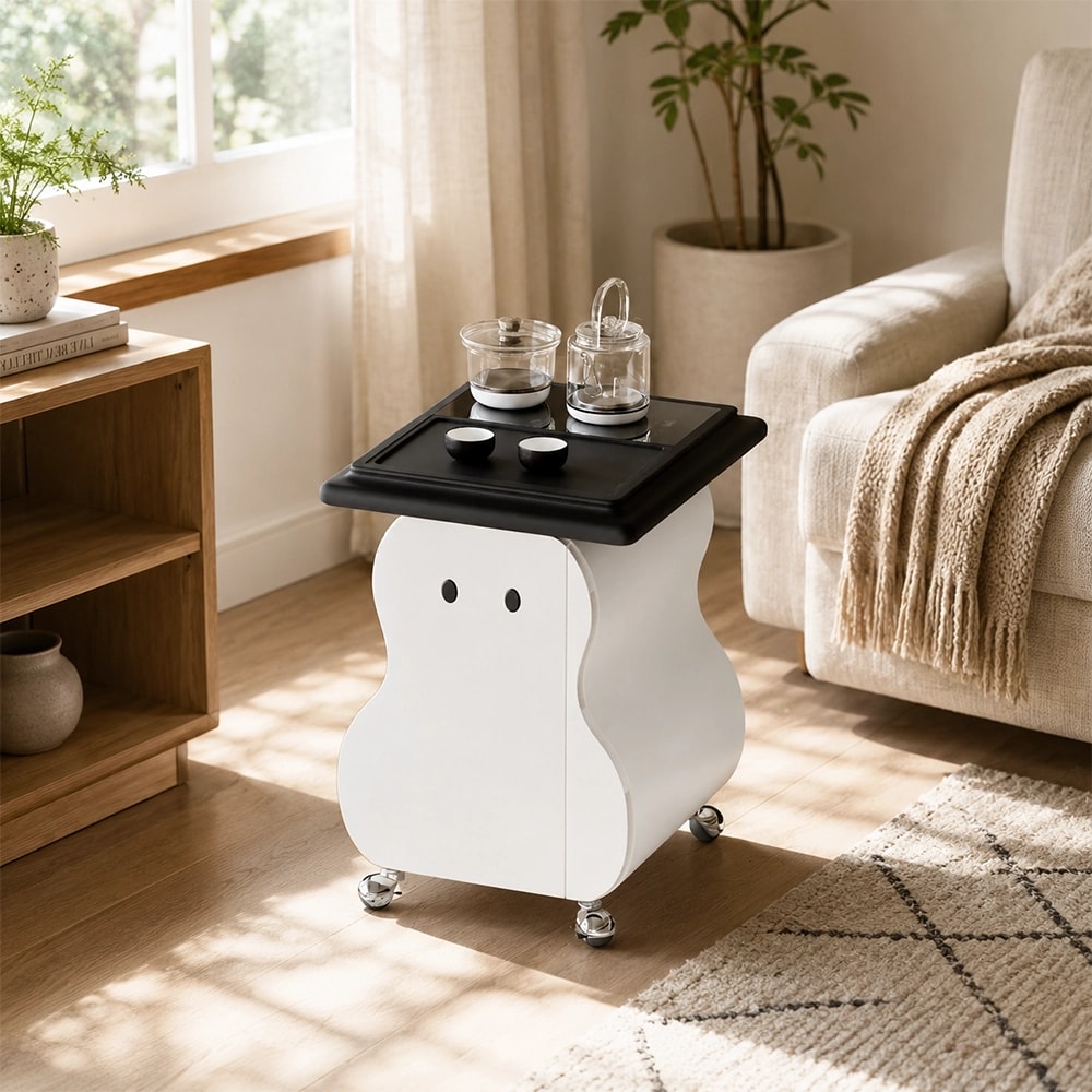 Sintered Stone Mobile Tea Table lifestyle 3