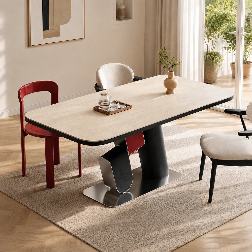 Sculptural Base Dining Table lifestyle 2