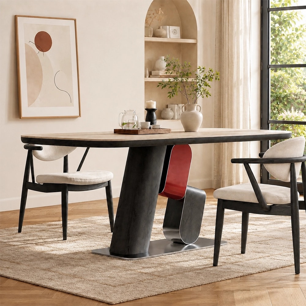 Sculptural Base Dining Table lifestyle 3