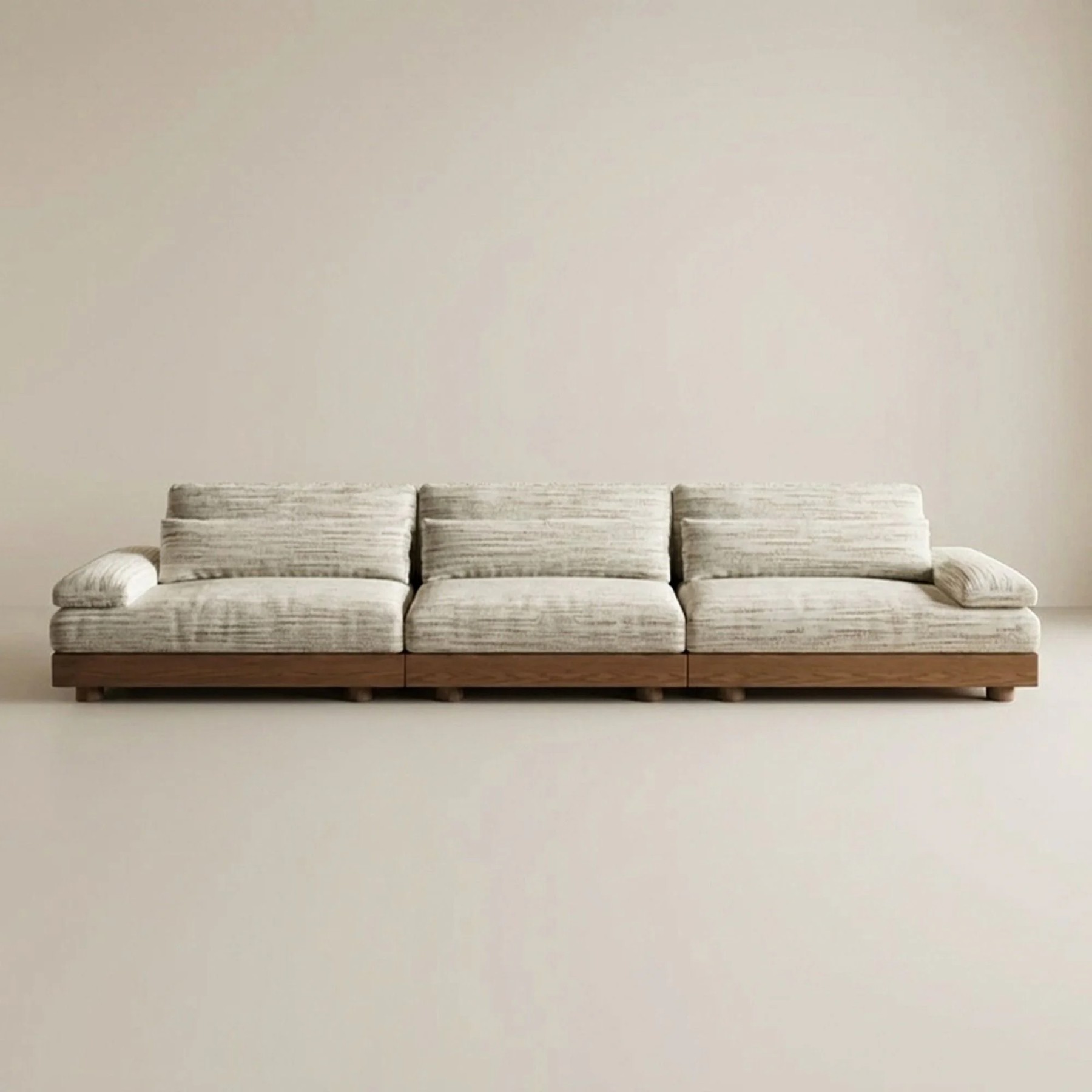 Solid Wood Modular Chenille Sofa lifestyle 1