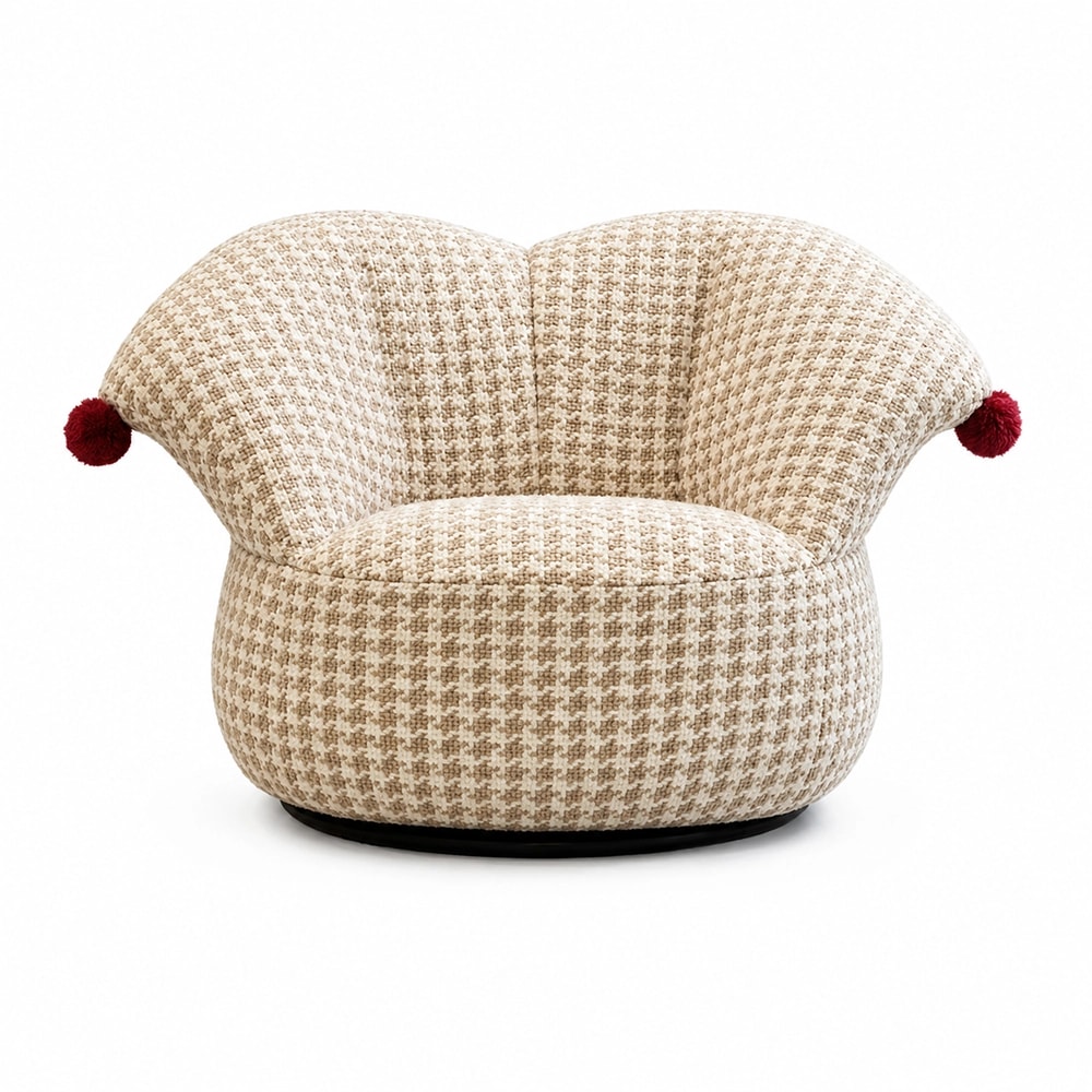 Upholstered Swivel Lounge Chair lifestyle 1