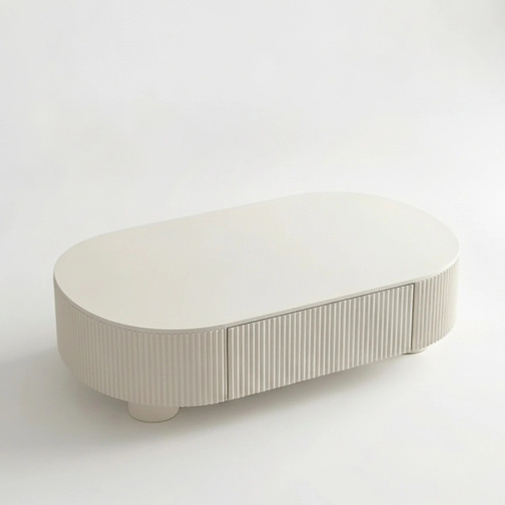 47.2-inch Modern Minimalist Sintered Stone Oval Coffee Table lifestyle 1