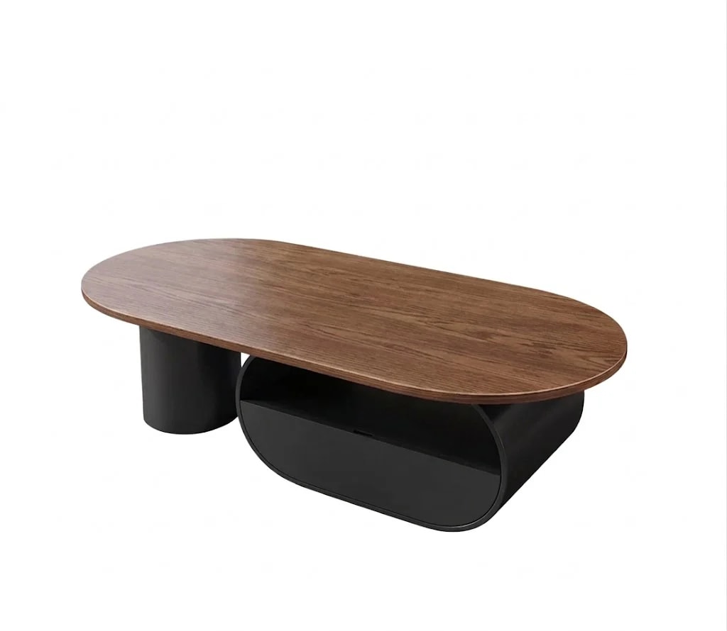 Mid-Century Modern Engineered Wood Coffee Table lifestyle 1