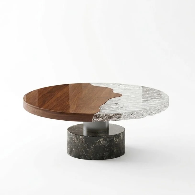 Two-Tone Round Combination Table lifestyle 1