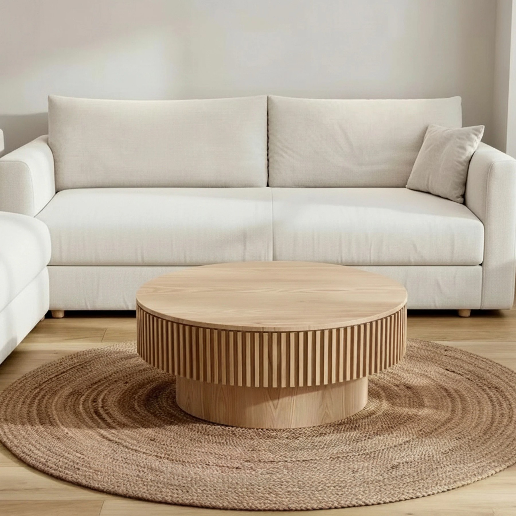 Solid Wood Gear-Style Coffee Table lifestyle 1
