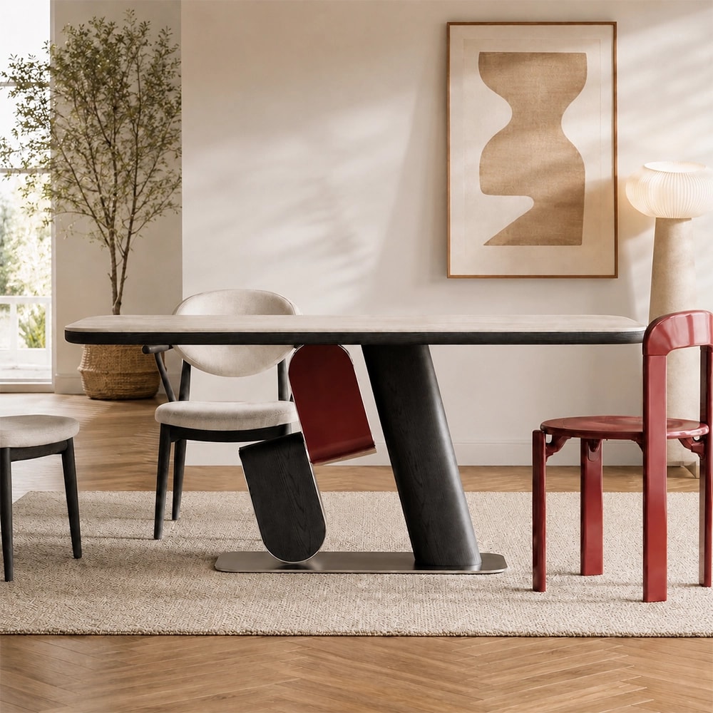 Sculptural Base Dining Table lifestyle 1