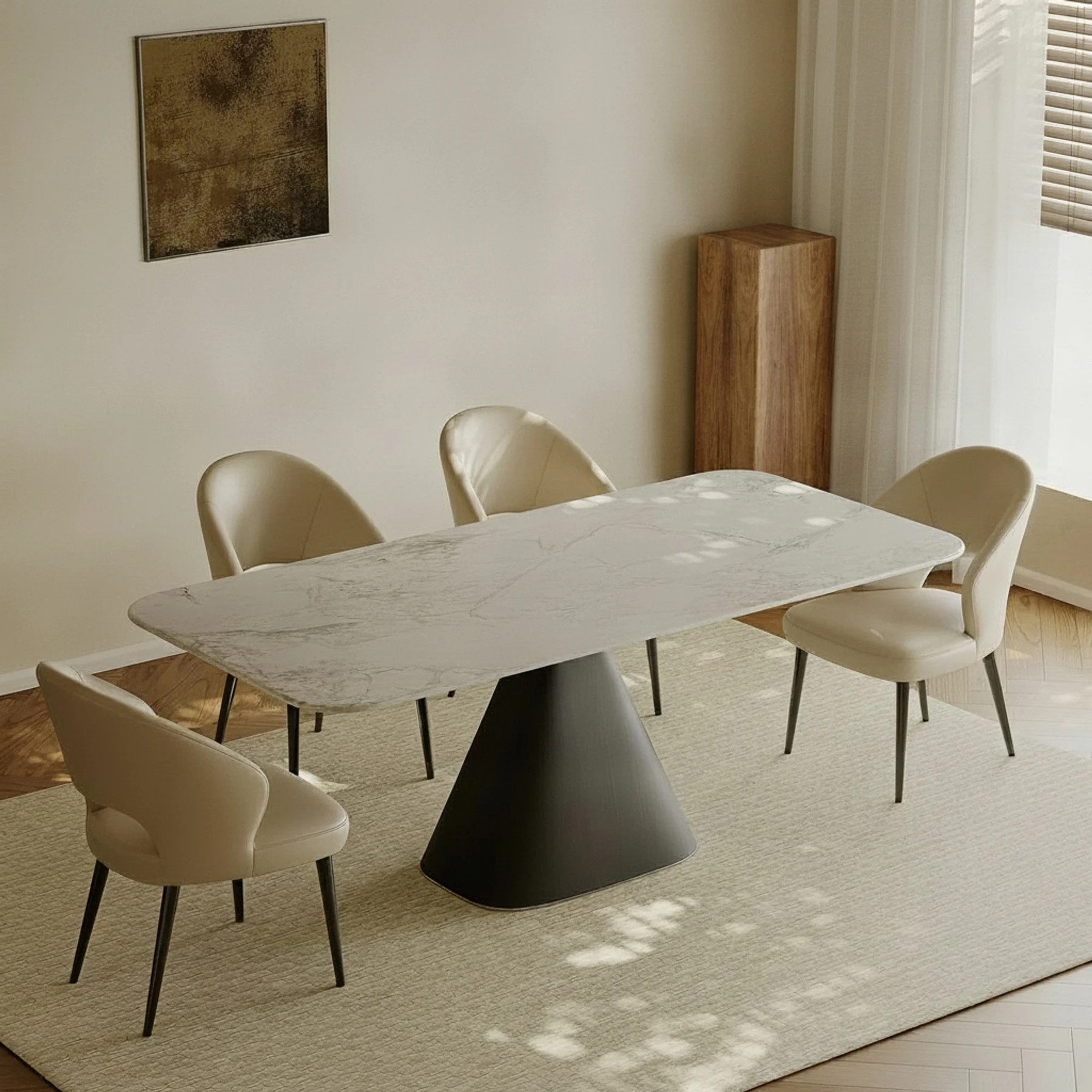 Marble Dining Table, Frustum Base lifestyle 1