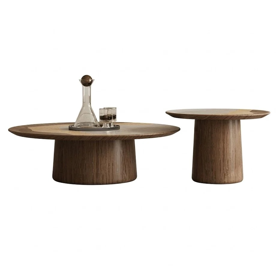 Artistic Round Coffee Table Set lifestyle 1