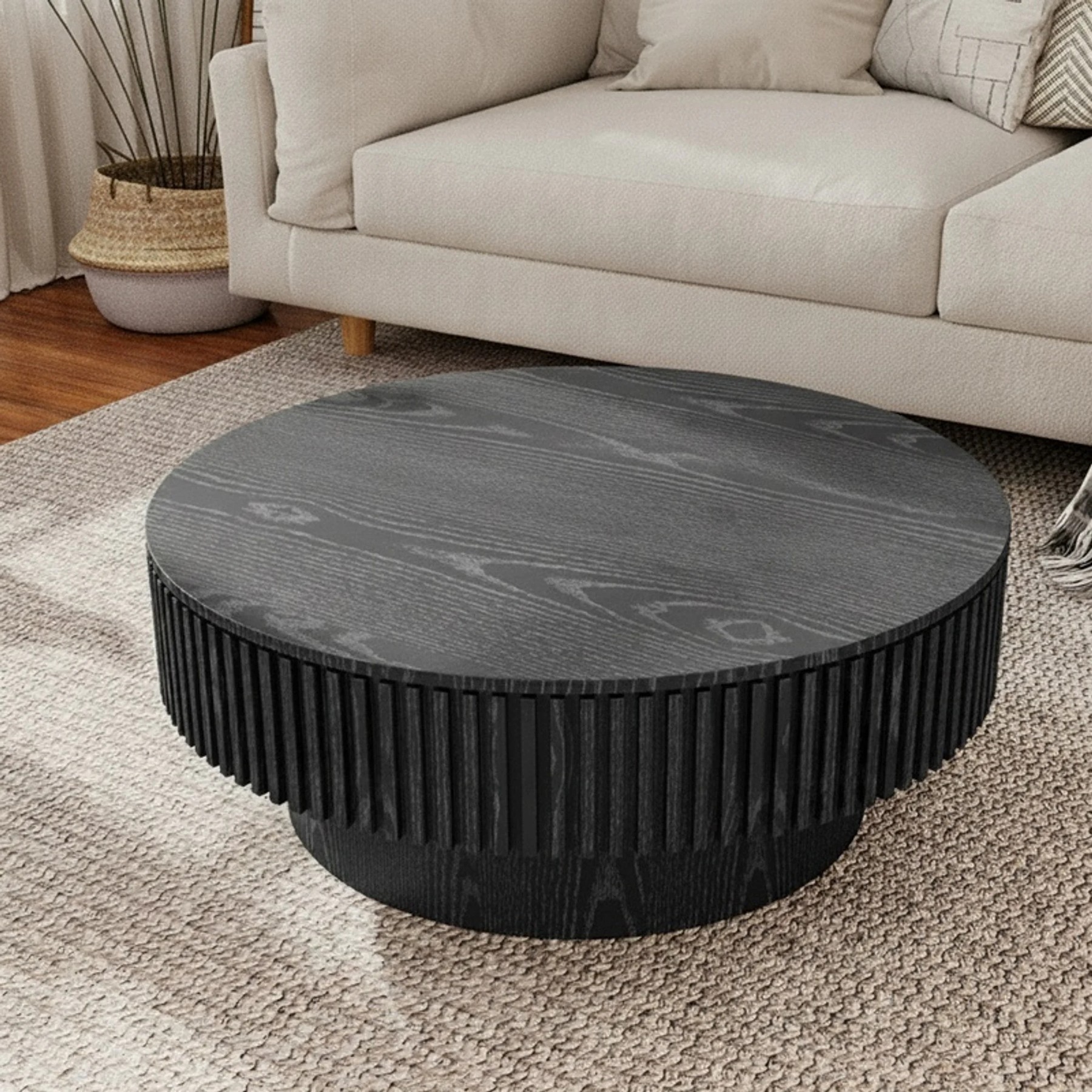 Solid Wood Gear-Style Coffee Table lifestyle 1