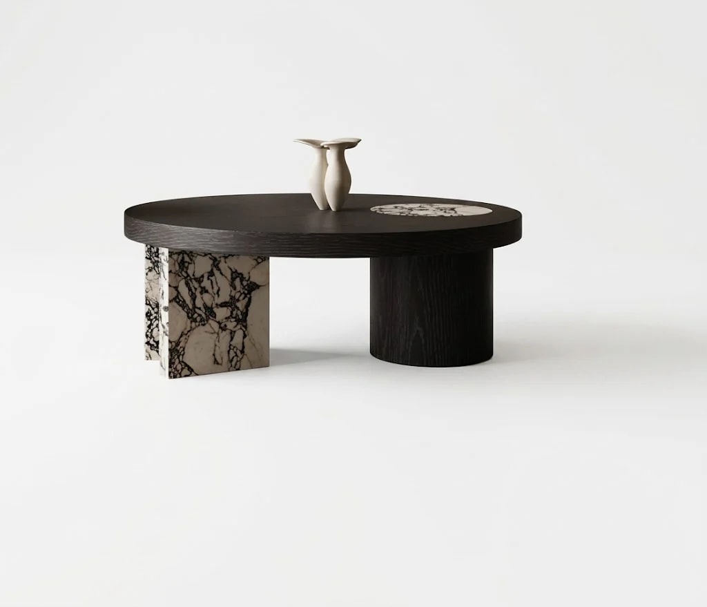 Contemporary Solid Wood Coffee Table lifestyle 1