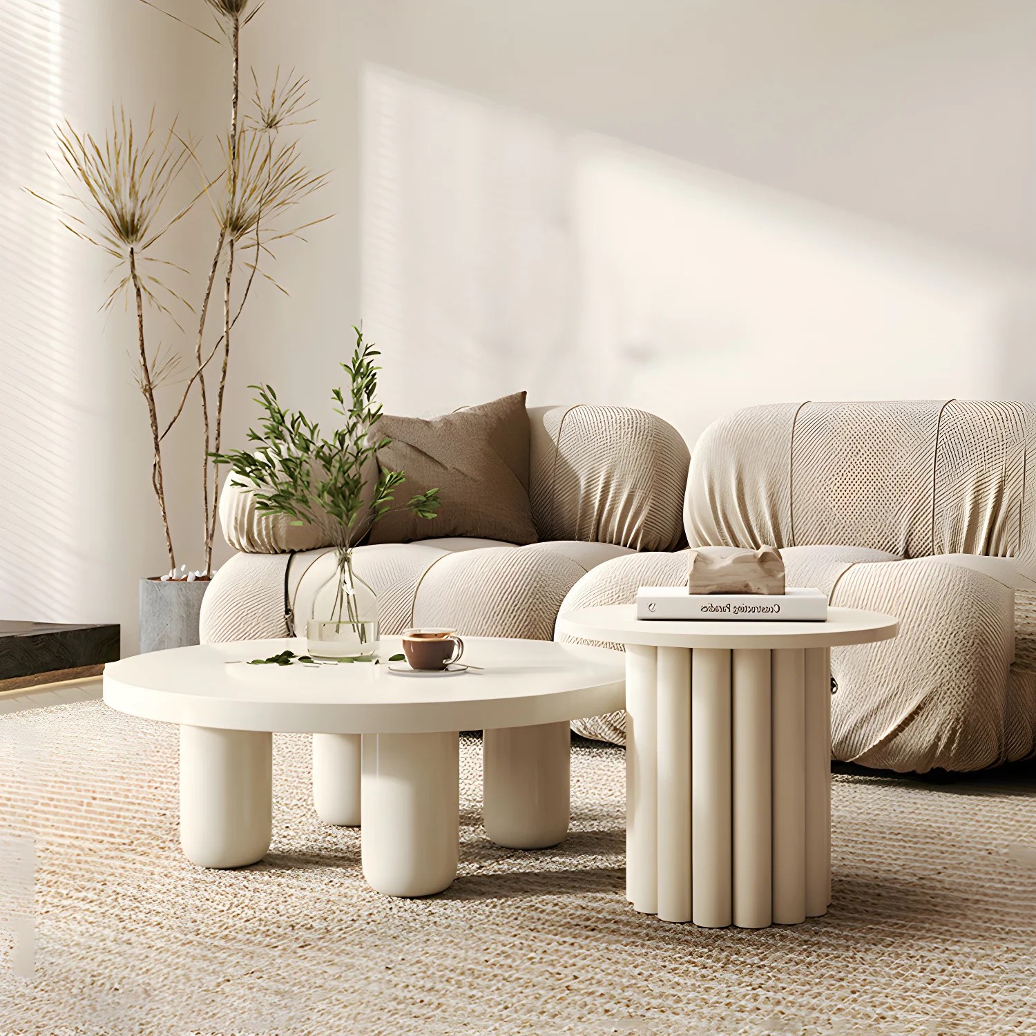 Scandinavian Round Coffee Table lifestyle 3