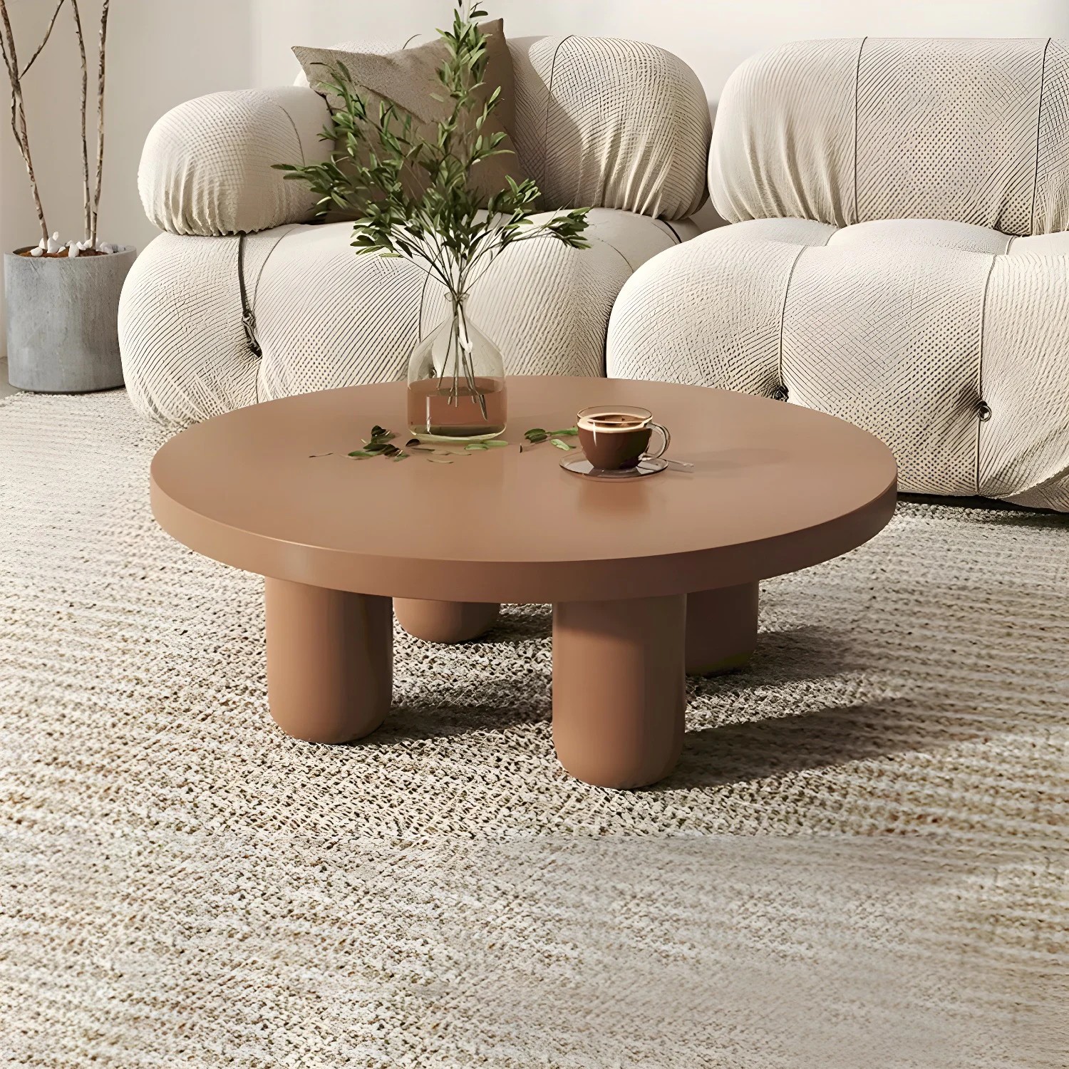 Scandinavian Round Coffee Table lifestyle 1