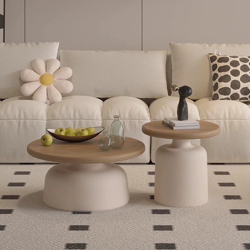 Orbicular Wood Top Coffee Table lifestyle 3