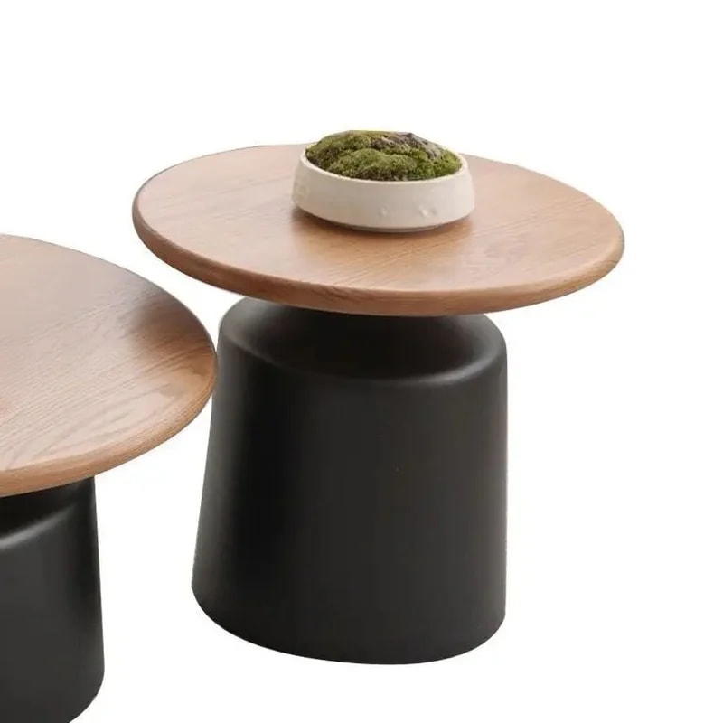 Orbicular Wood Top Coffee Table lifestyle 1