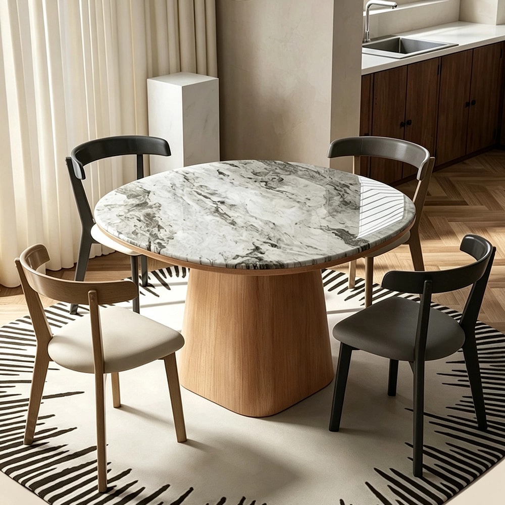 Ash Veneer Modern Dining Table lifestyle 1
