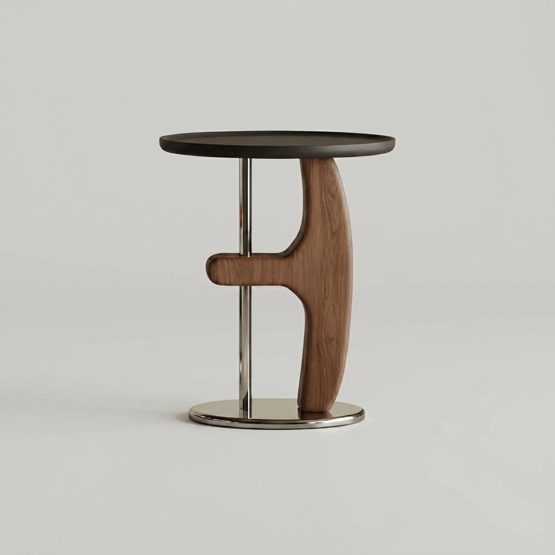 Walnut Crescent Coffee Table Set lifestyle 1