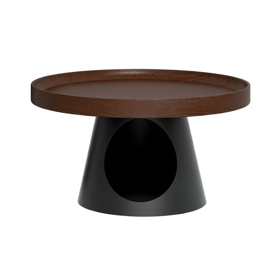 Round Coffee Table with Cat Den lifestyle 1