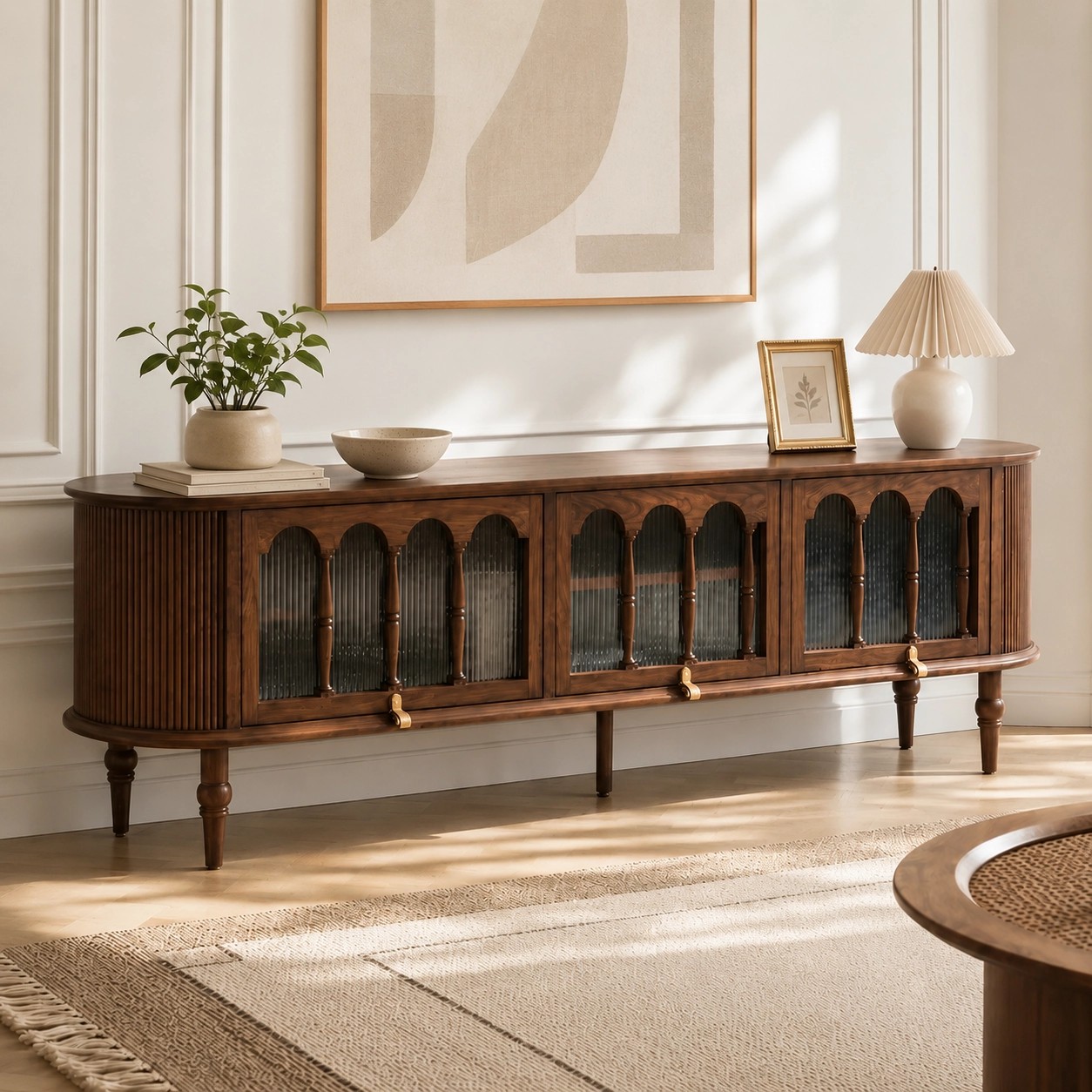Retro Walnut TV Cabinet lifestyle 3