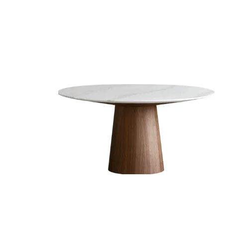 Microcrystalline Stone & Walnut Table lifestyle 1