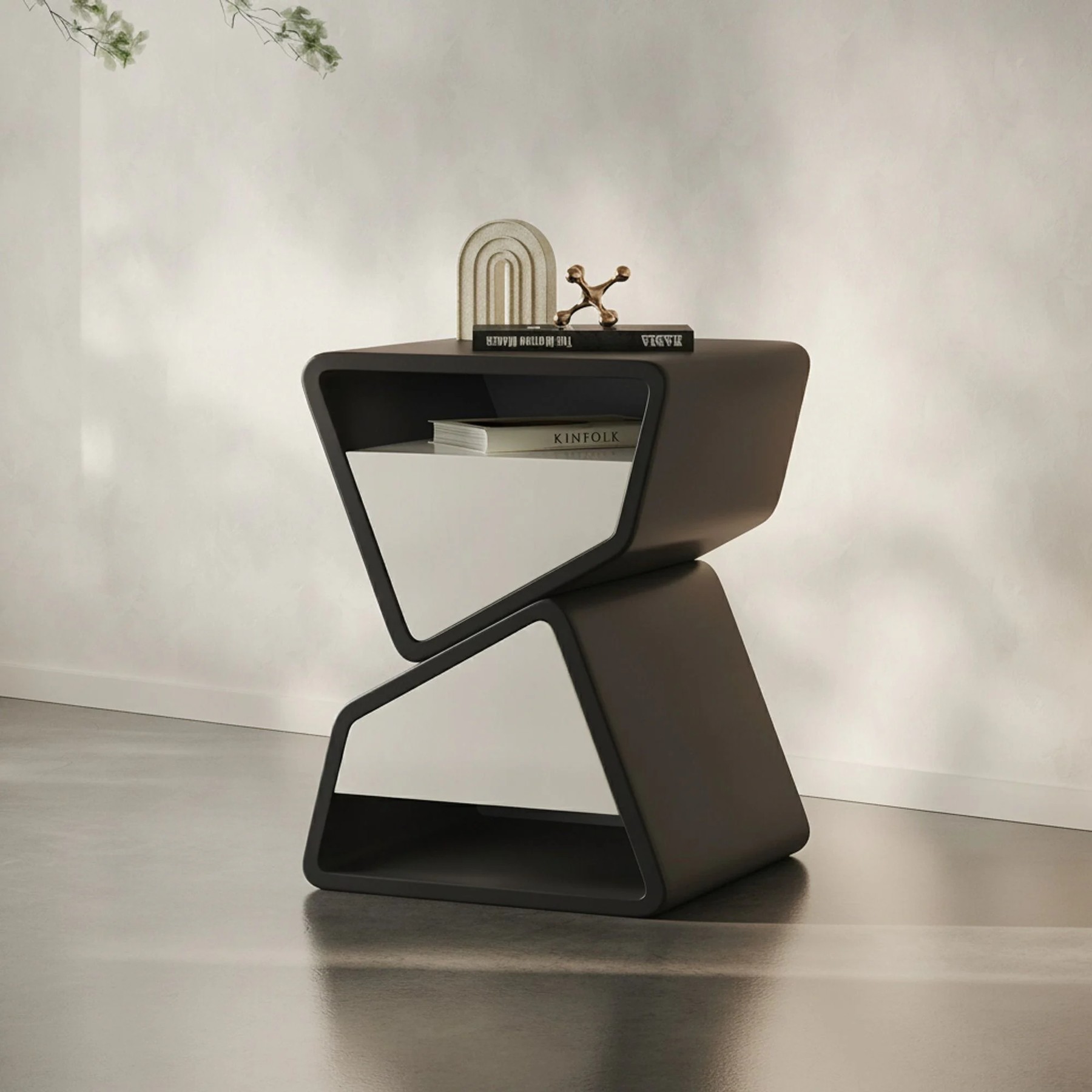 Retro Hourglass Nightstand lifestyle 1