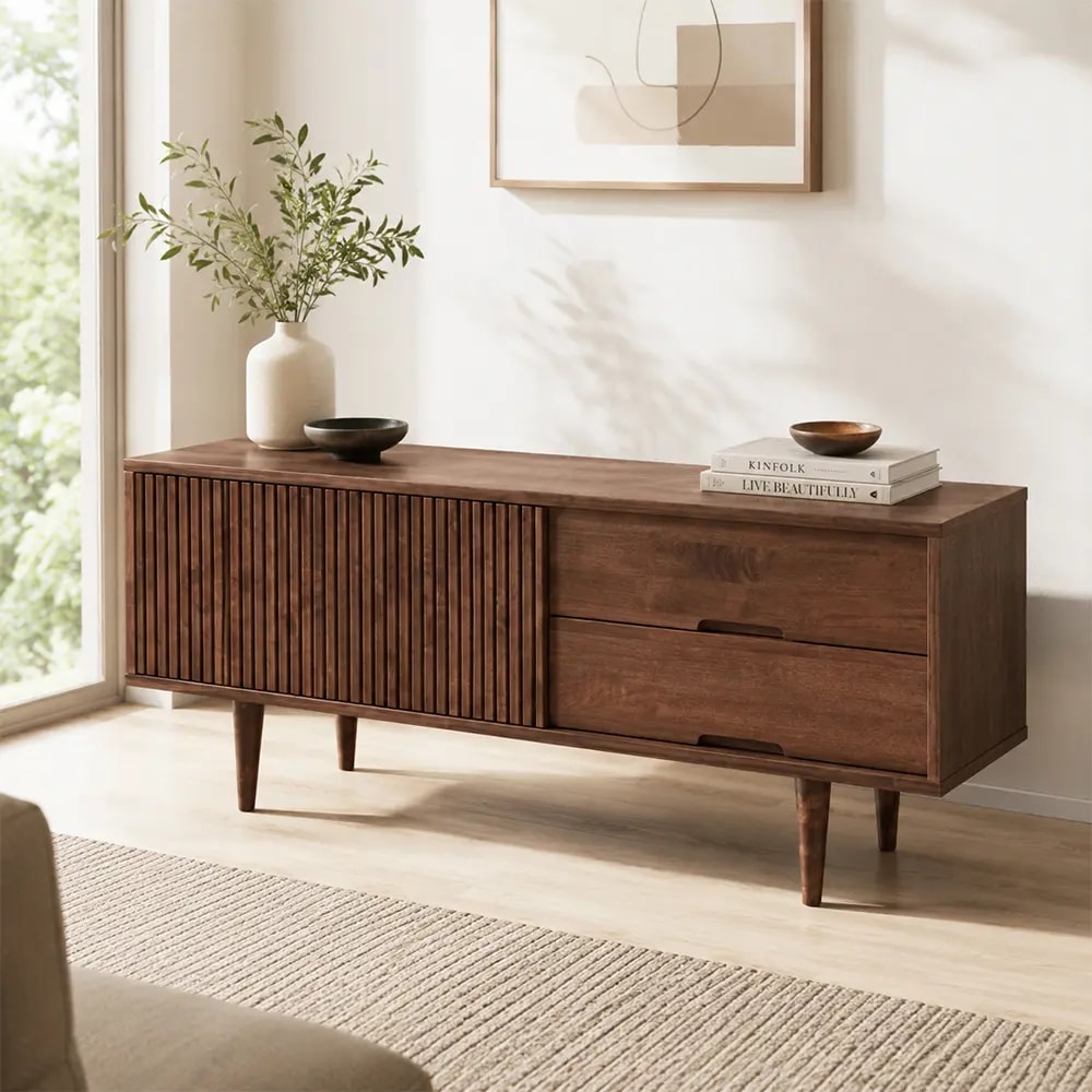 Solid Wood Wabi-sabi TV Stand lifestyle 2