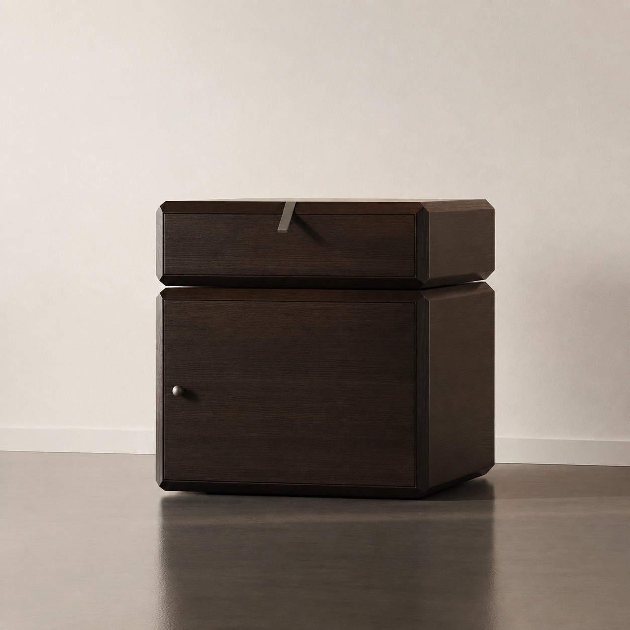 Rotatable Dark Wood Nightstand lifestyle 3