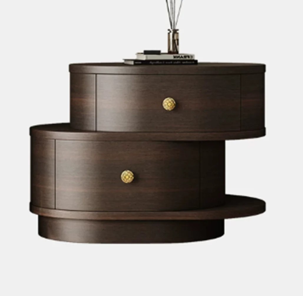 Dark Brown Vintage Nightstand lifestyle 1