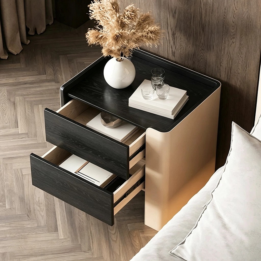 Two-Tone Minimalist Nightstand lifestyle 3