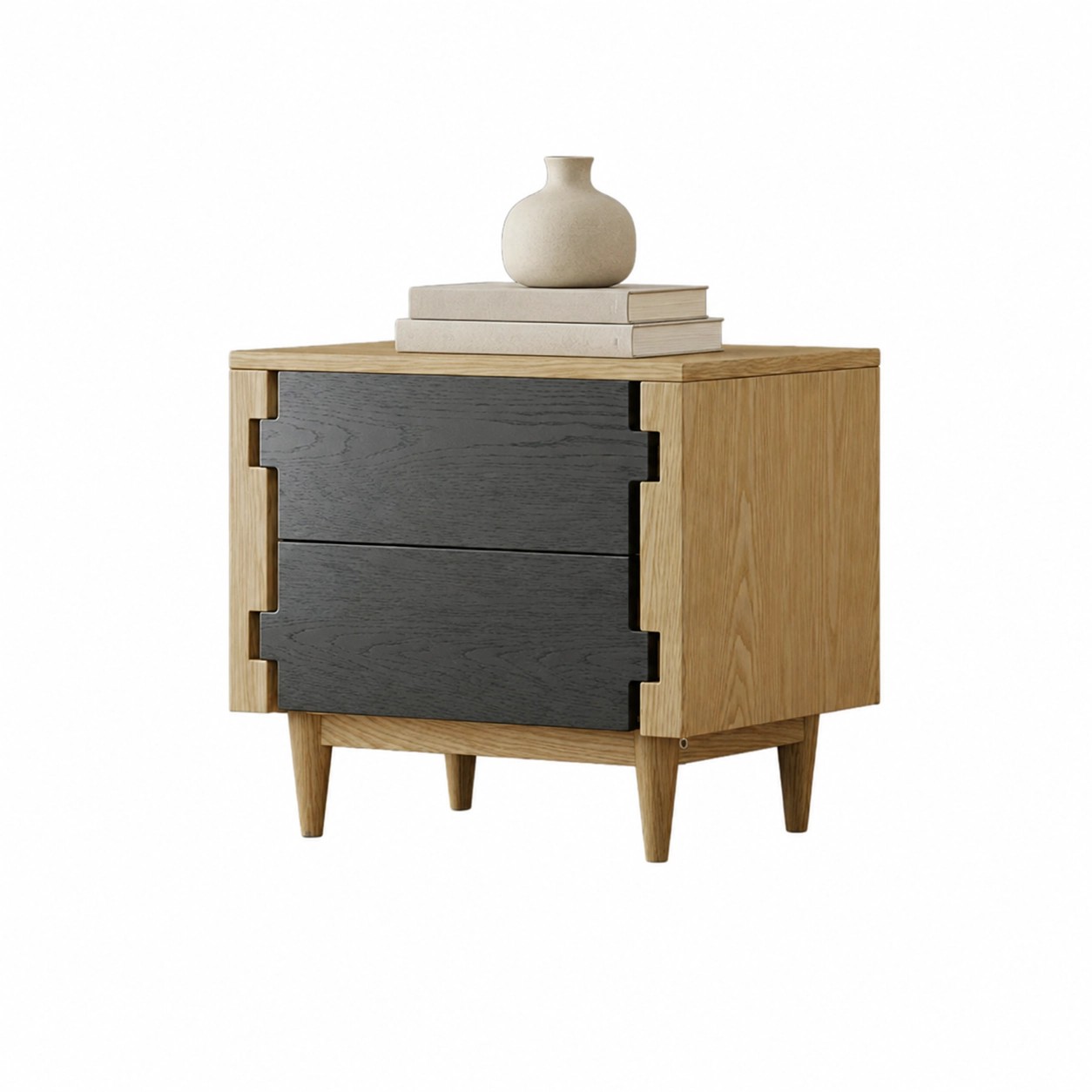 Vintage Solid Wood Nightstand lifestyle 1