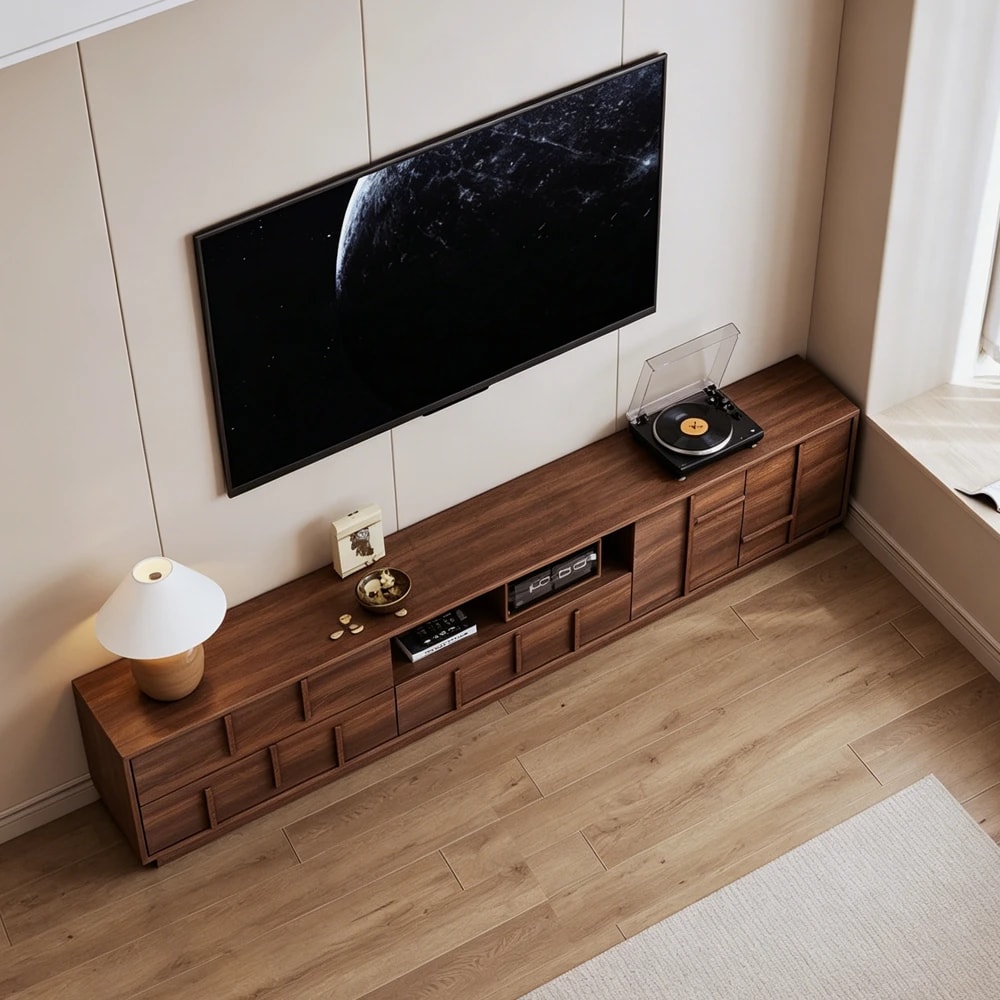 Mid-Century Solid Wood TV Stand lifestyle 3