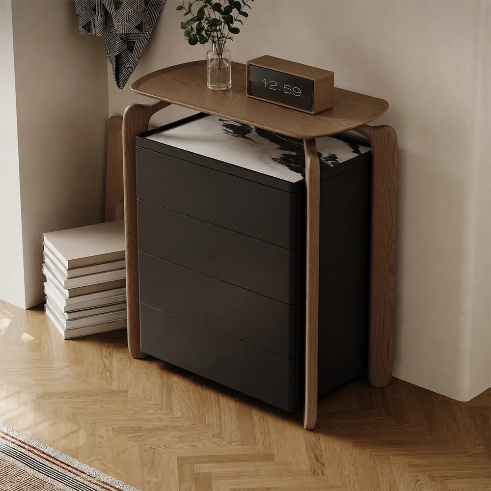 Minimalist Lacquered Nightstand lifestyle 1