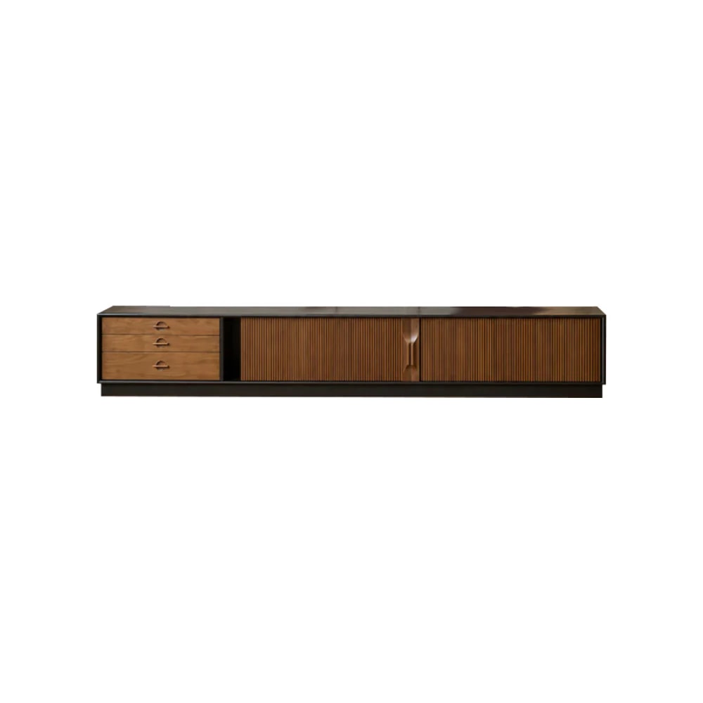 Retro French Solid Wood TV Stand lifestyle 1
