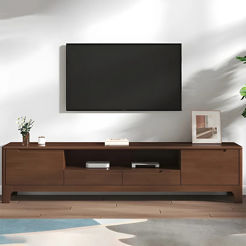 Solid Wood Minimalist TV Unit lifestyle 3