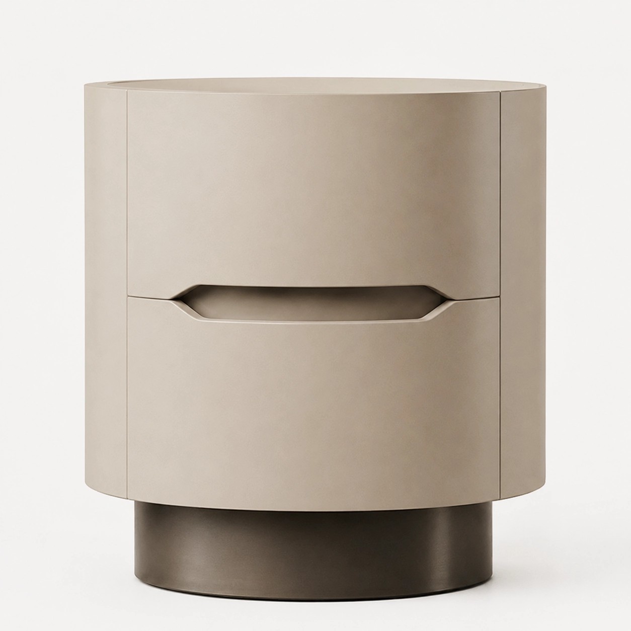 Slab Top Nightstand with Saddle Leather lifestyle 1