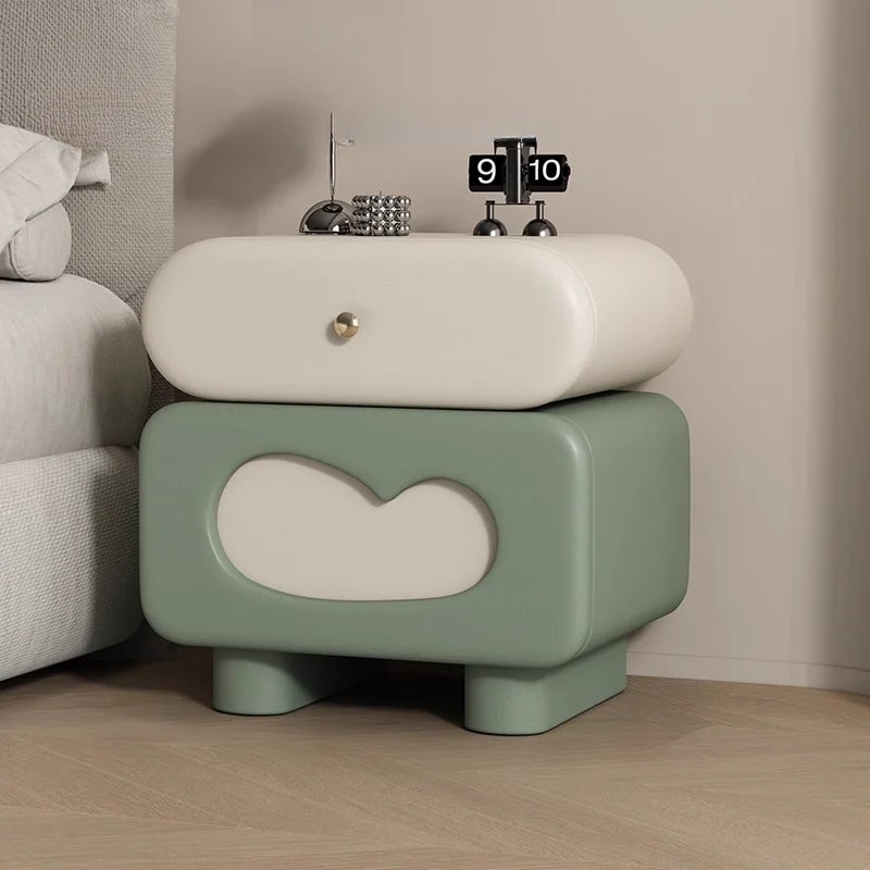 Organic Swivel Wood Nightstand lifestyle 1