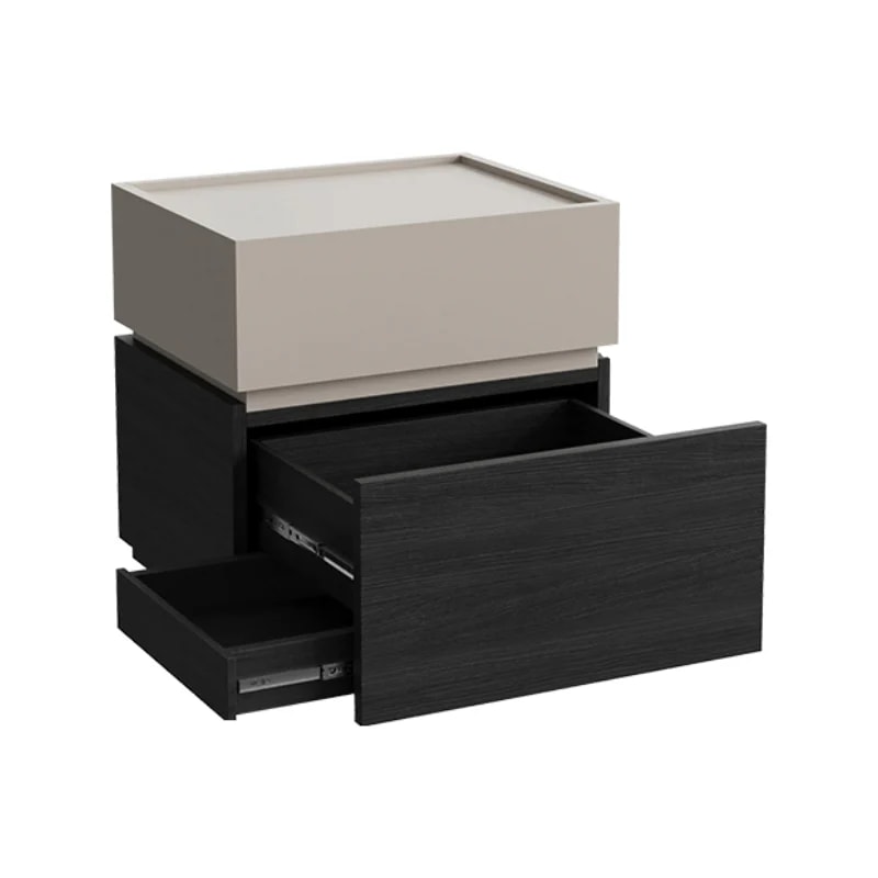 Wood Nightstand with Soft-Close Drawer lifestyle 1
