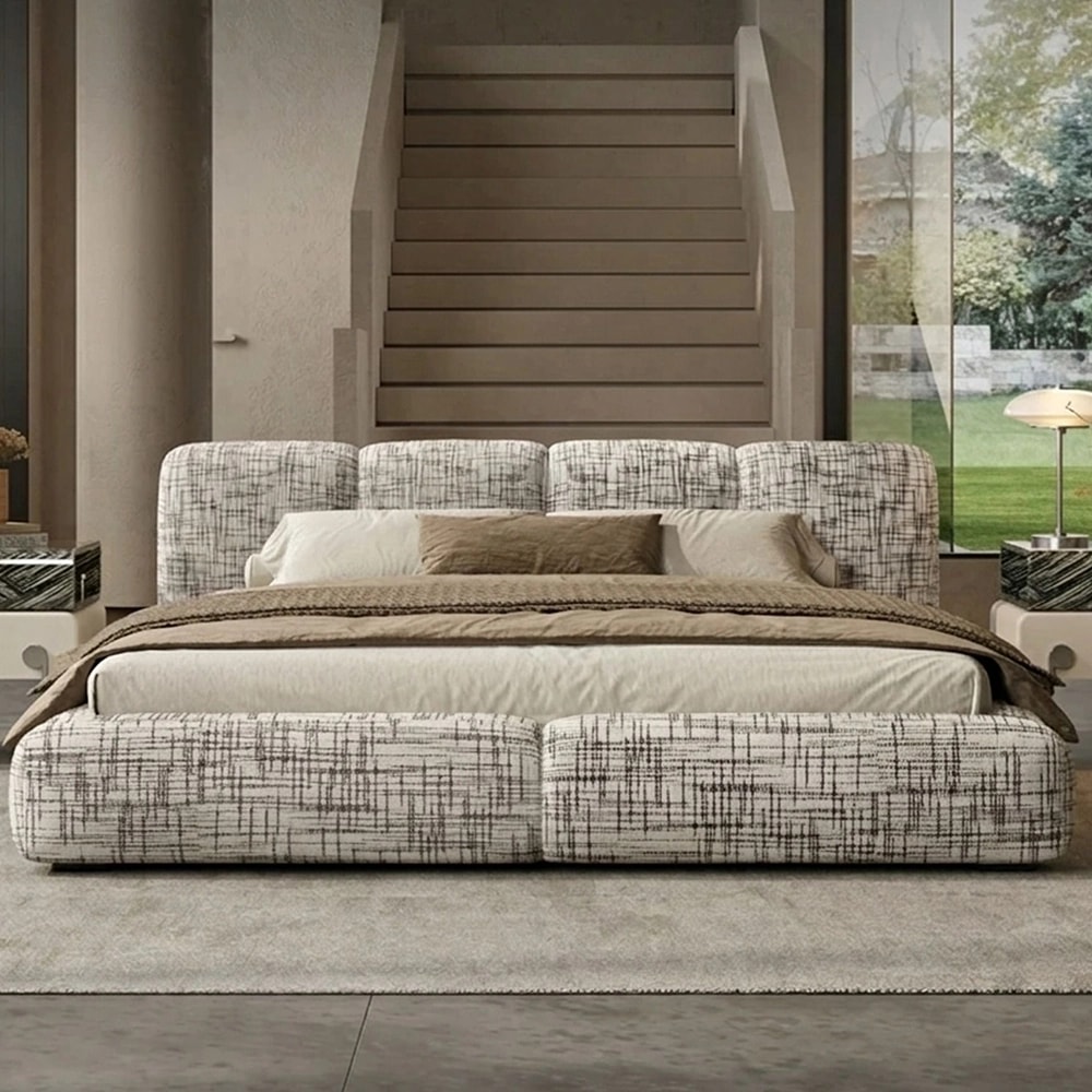 Italian Minimalist Linen Bed lifestyle 1