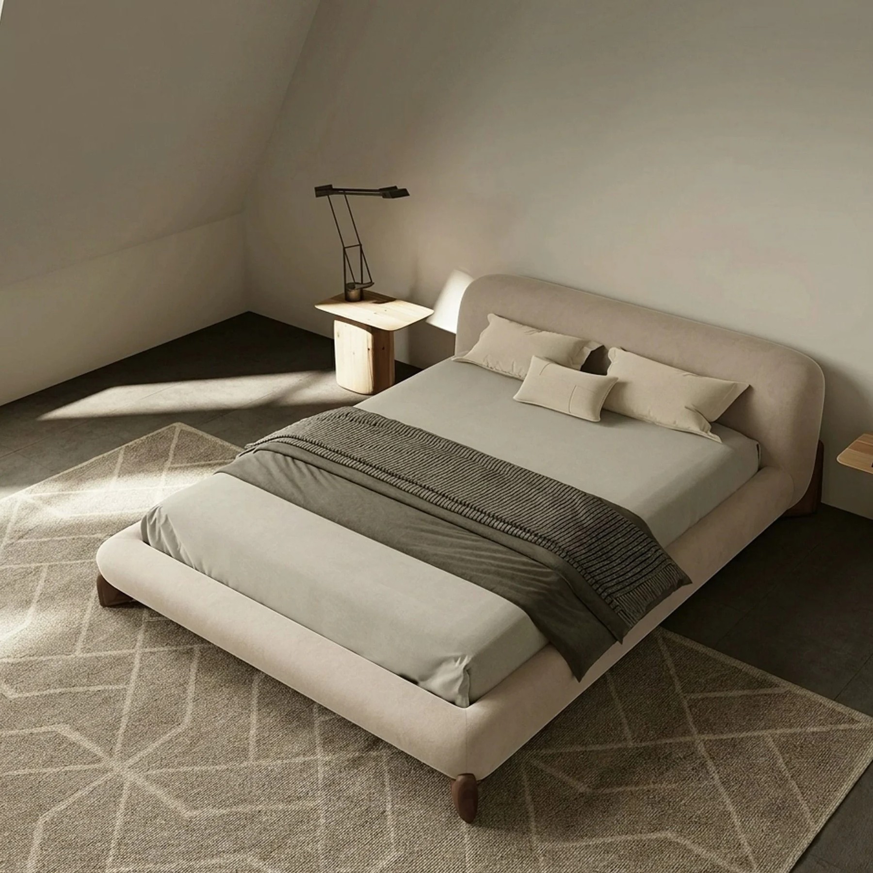 Padded Solid Wood Canopy Bed lifestyle 1
