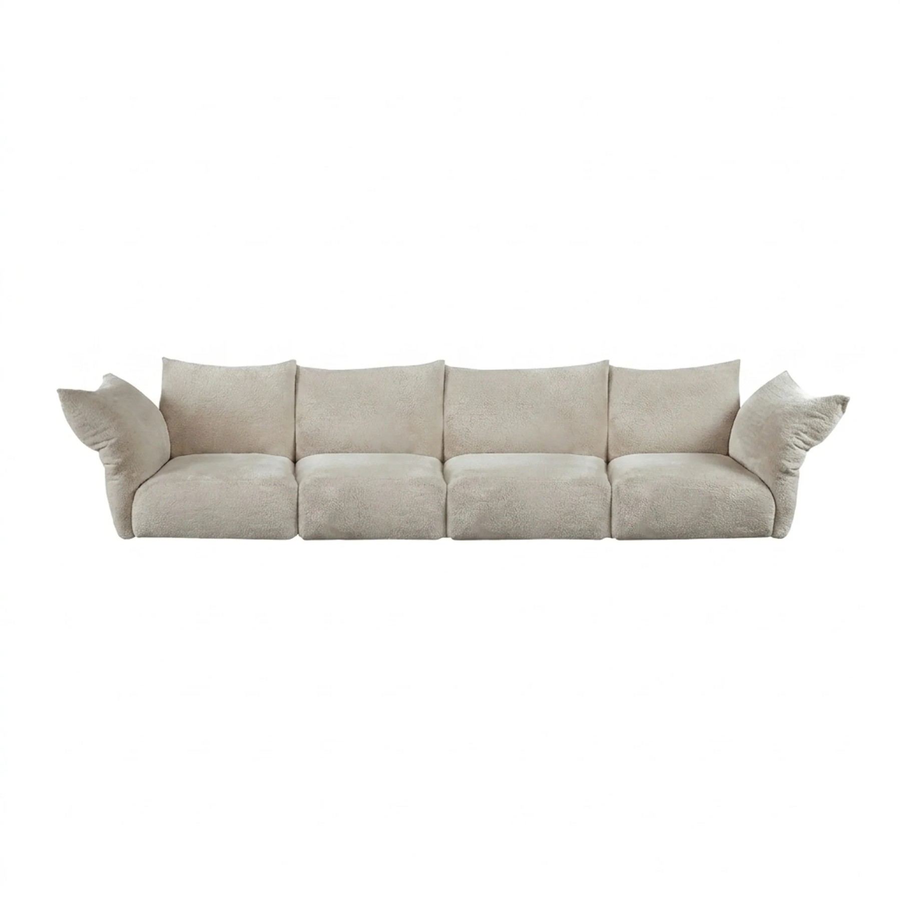 Petal Curved Chenille Sectional Sofa lifestyle 1