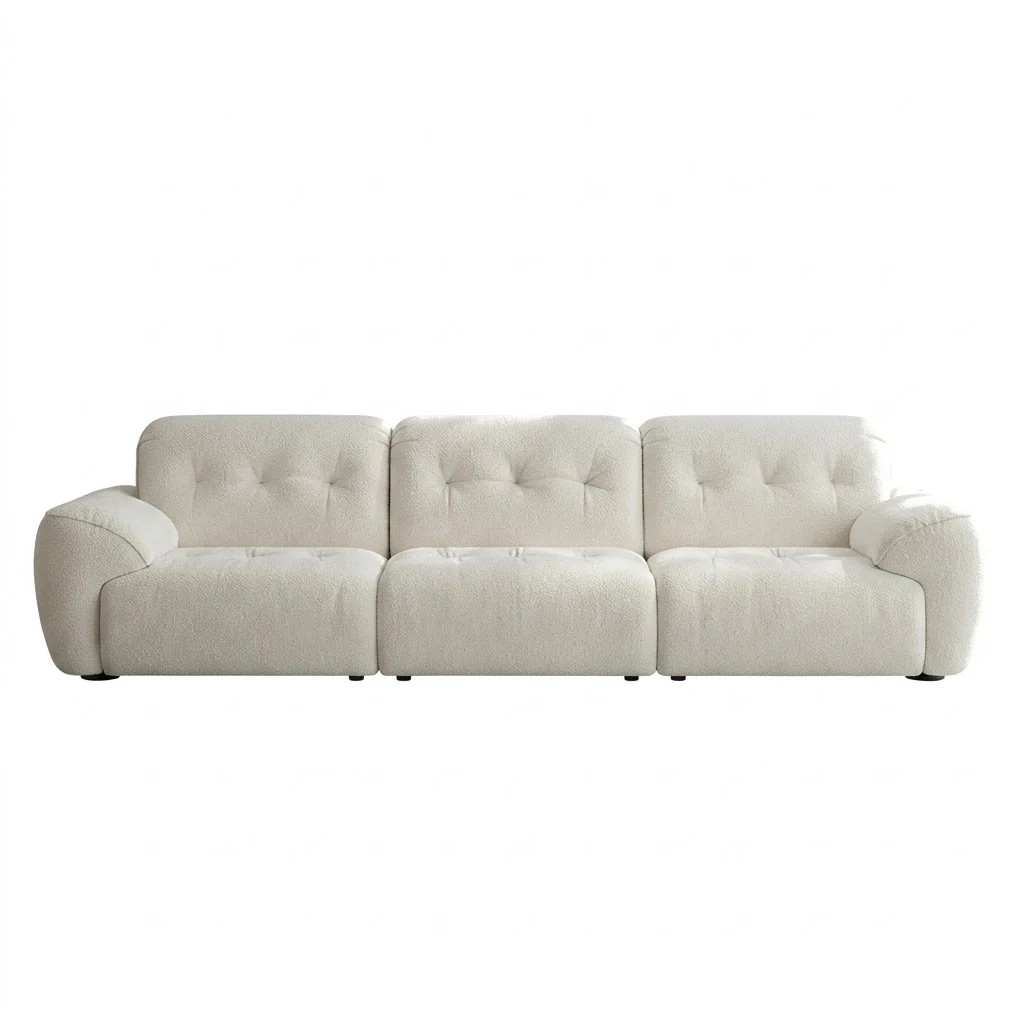 Creamy Chenille Adjustable Sofa lifestyle 1
