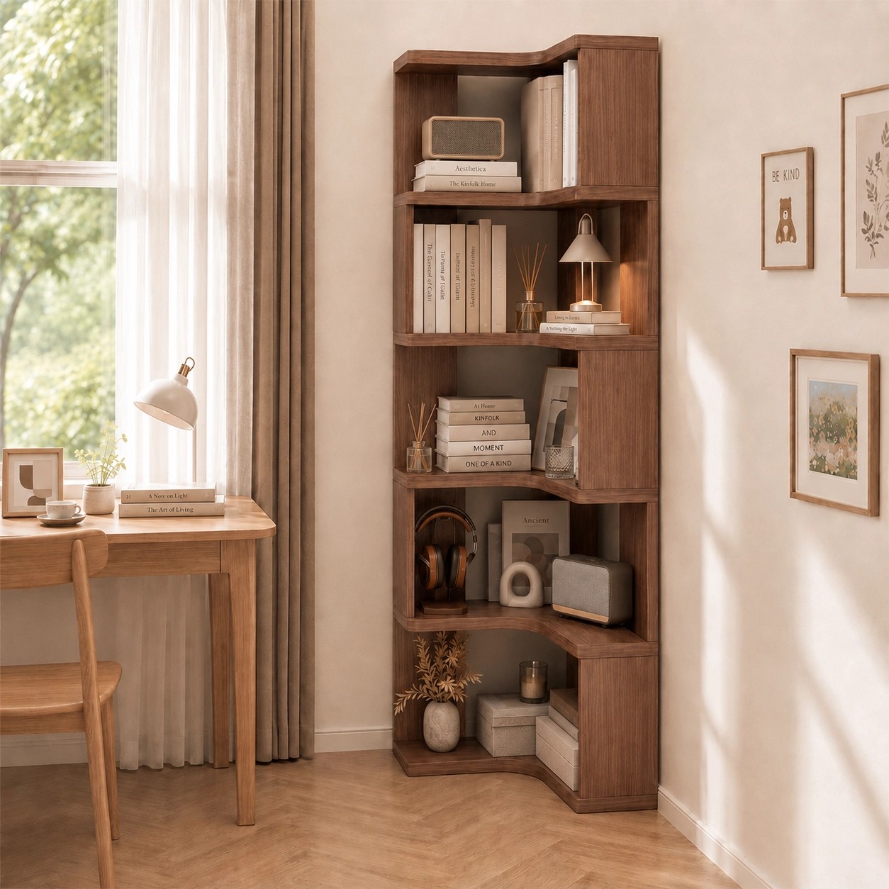 Multi-Tier Corner Cabinet lifestyle 3