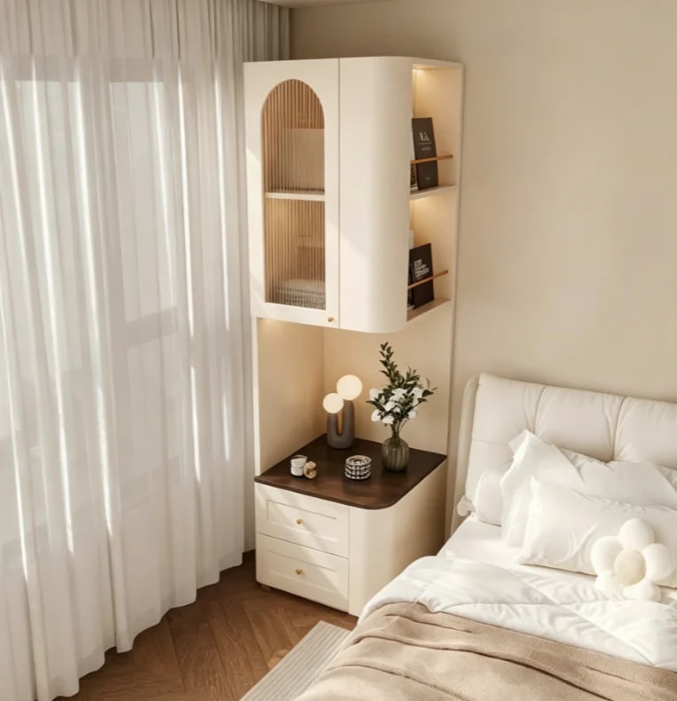 Creamy Solid Wood Wardrobe lifestyle 1